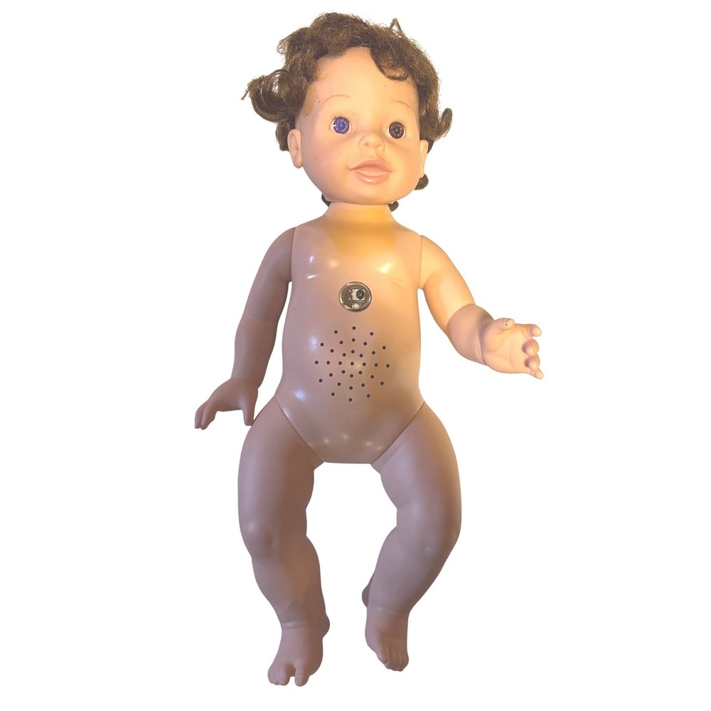 Playmates Amazing Baby Interactive Doll 2000 Brown Hair IR Sensor Electronic Toy